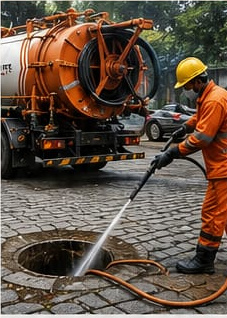 High pressure drain cleaning service in Kolkata